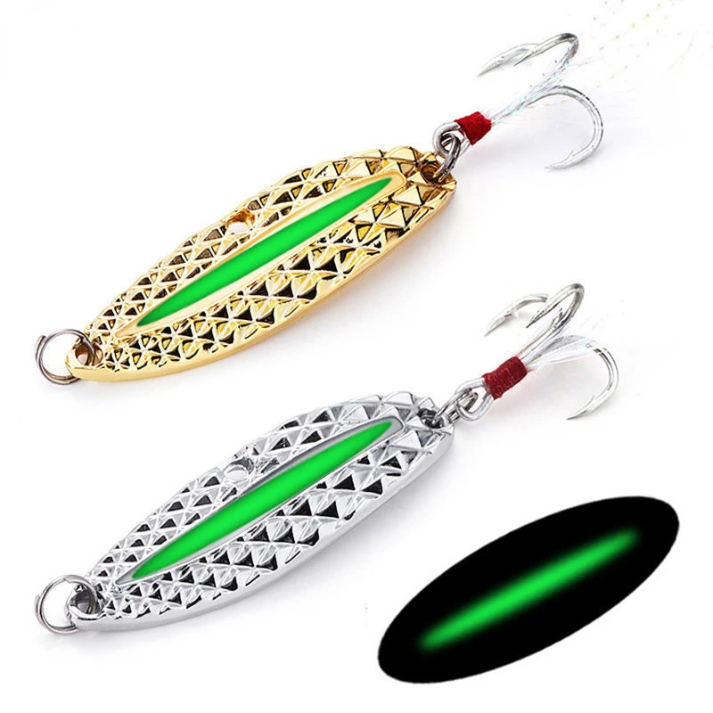 Fishing Hook Treble - 1PC métal lumineux Spinner cuillère leurres