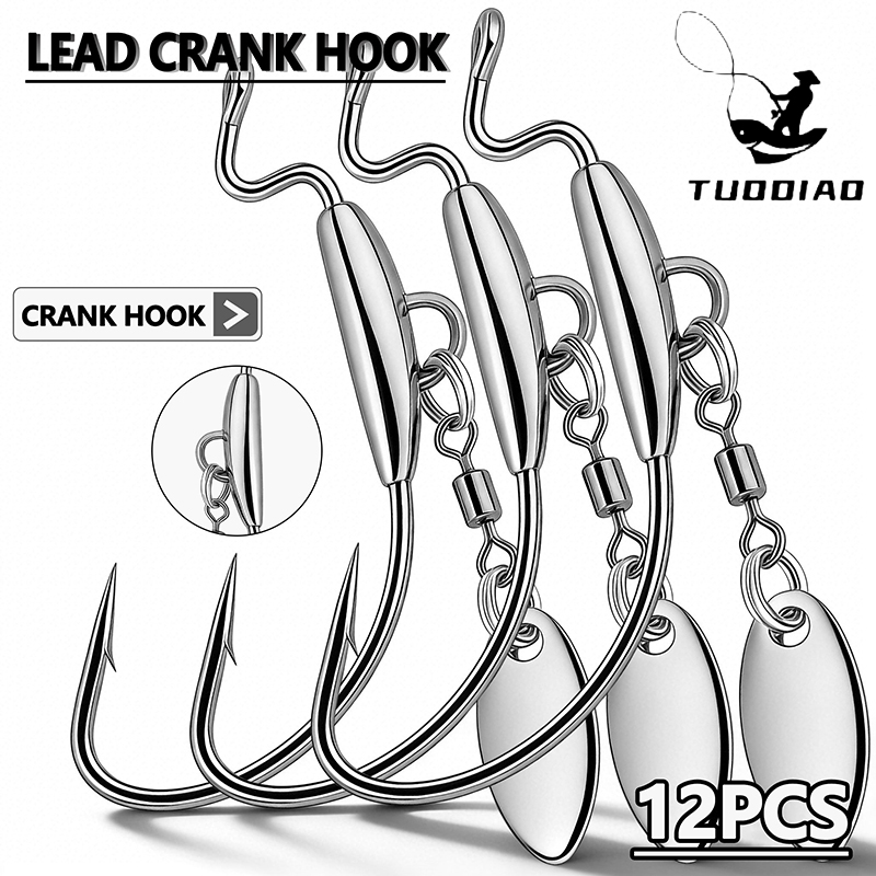 Fishing Hook Weedless - [TUODIAO] ensemble de têtes de gabarit