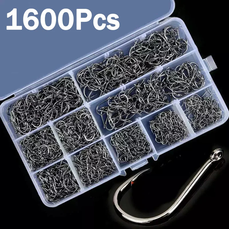 50-1600 pièces/boîtehameçons d - Fishing Hook Barbless avis et prix