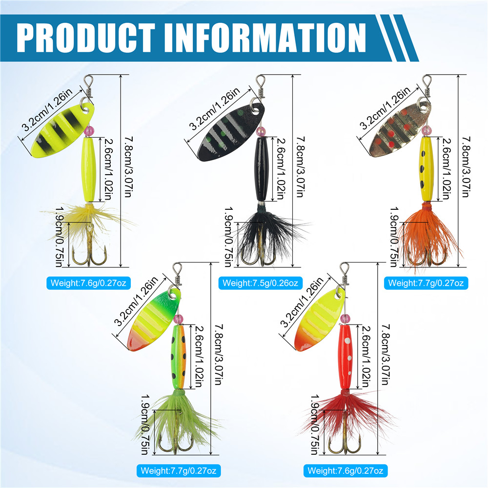 Leurres de pêche Spinner, appâ - Fishing Hook Treble avis et prix
